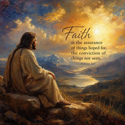 “Faith is the assurance of things hoped for, the conviction of things not seen.”  – Hebrews 11:1