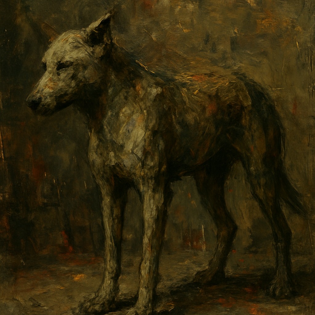 animal standing in natural pose