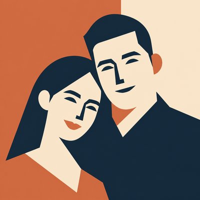 portrait of two people together