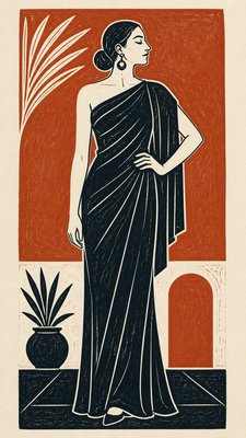 full-length portrait of an elegant figure