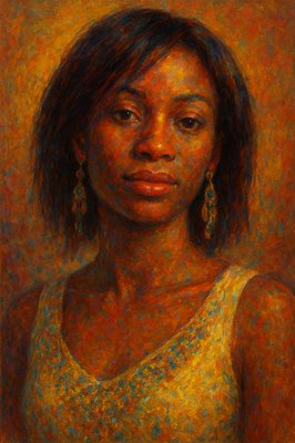 a painting of a woman in a yellow dress