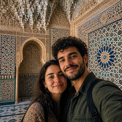 portrait of two people together — Granada Art Style