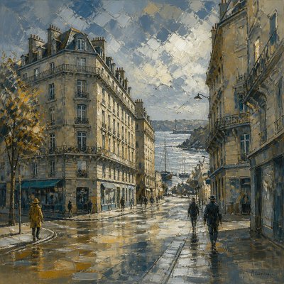 Cornwall Plein Air Art Style Style Transfer Example