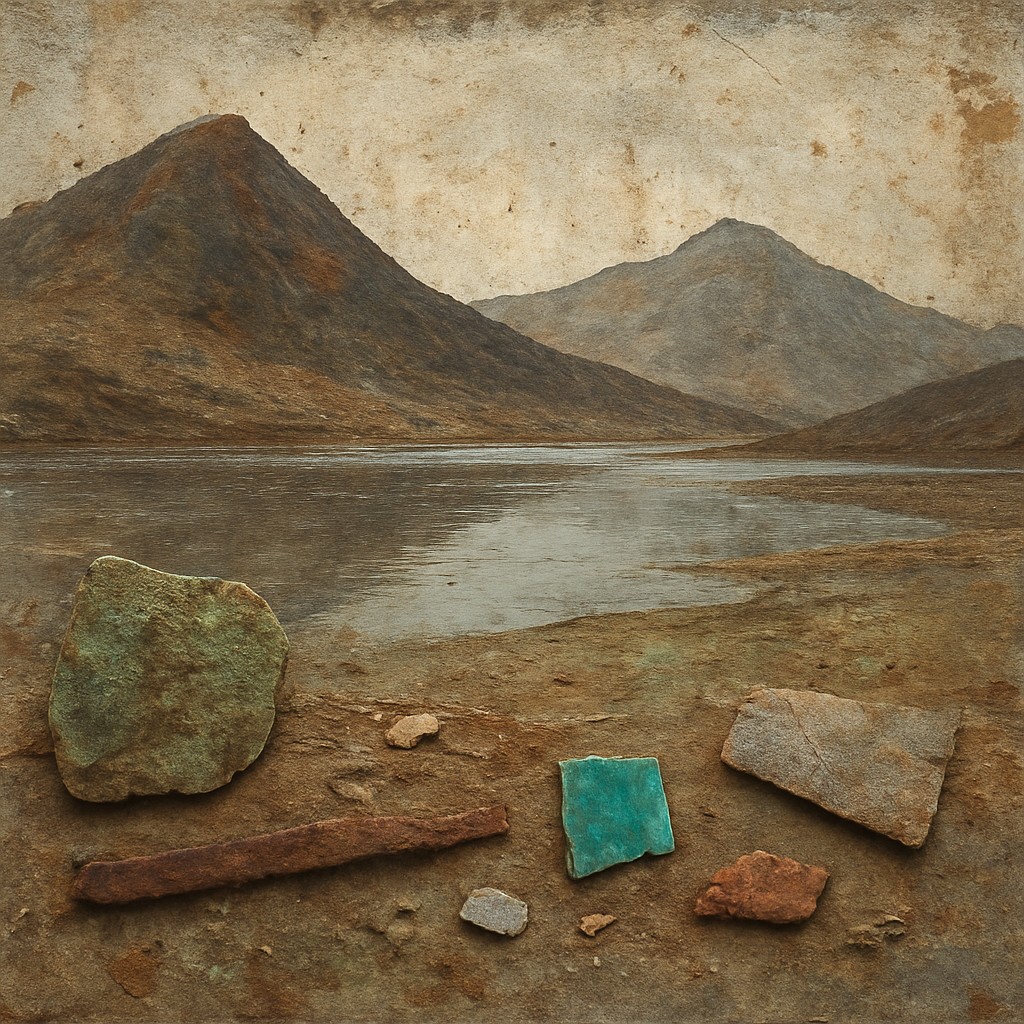 serene landscape with mountains and water