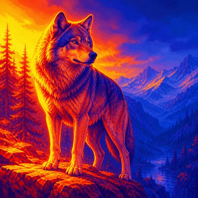 animal standing in natural pose — Color Temperature Art Style