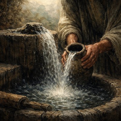 Create without words John 4:14 (KJV)
14 But whosoever drinketh of the water that I shall give him shall never thirst; but the water that I shall give him shall be in him a well of water springing up into everlasting life.
