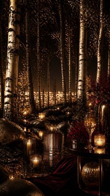 a serene birch forest in soft morning light, no people, no text