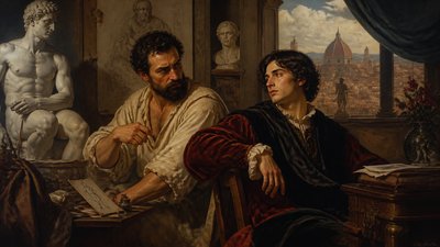 Mchelangelo and his friend Tommaso de' Cavalieri