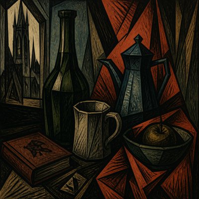 still life with everyday objects — German Art Style