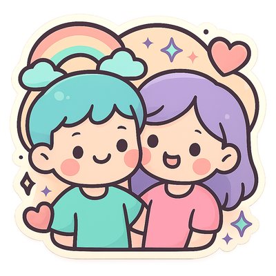 portrait of two people together