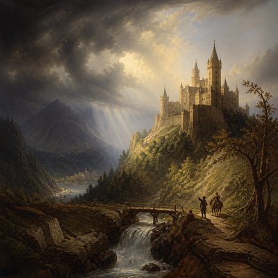 majestic castle on a hilltop