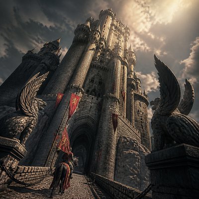 majestic castle on a hilltop