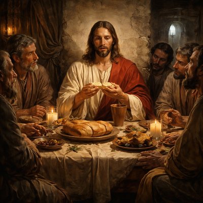 “And as they were eating, Jesus took bread, and blessed it, and brake it, and gave it to the disciples, and said, Take, eat; this is my body. And he took the cup, and gave thanks, and gave it to them, saying, Drink ye all of it; For this is my blood of the new testament, which is shed for many for the remission of sins. But I say unto you, I will not drink henceforth of this fruit of the vine, until that day when I drink it new with you in my Father's kingdom.” (Matthew 26:26-29, KJV)
