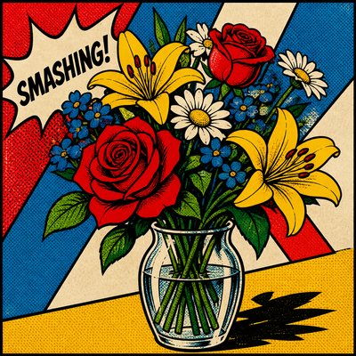 bouquet of flowers in a glass vase