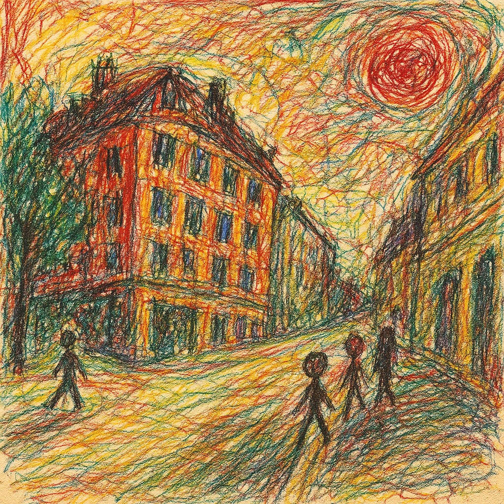 Creepy Children's Drawing Style Style Transfer Example