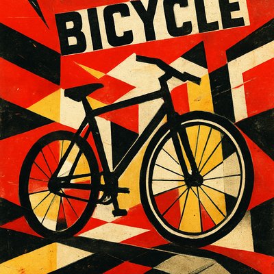 bicyle resting against a wall