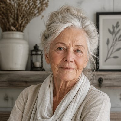 close-up portrait of an elderly person with expressive weathered features