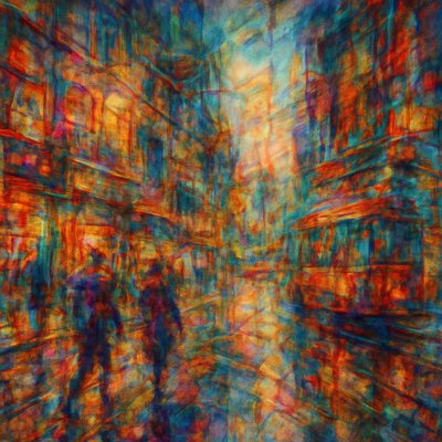 urban street with city activity