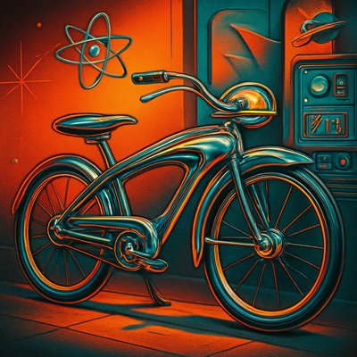 bicyle resting against a wall