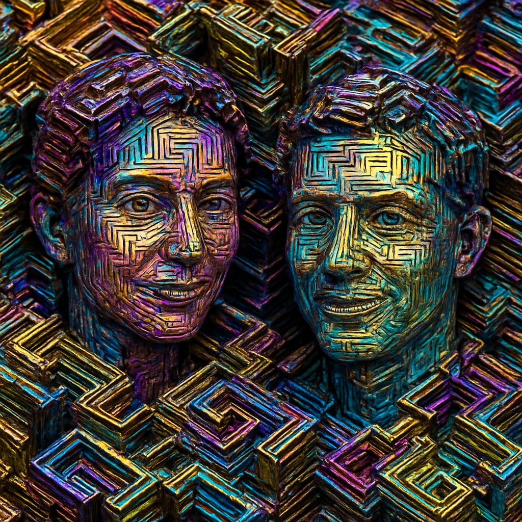 portrait of two people together
