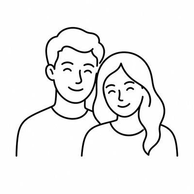 portrait of two people together