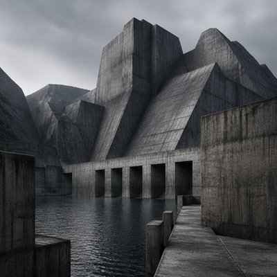Brutalist Architecture Art 2