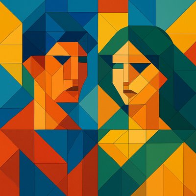 portrait of two people together