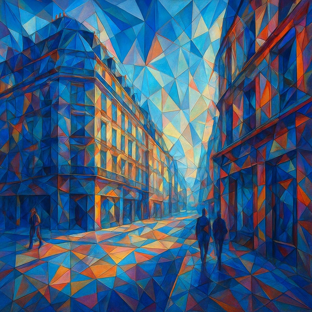 Crystal Cubism Art Style Style Transfer Example
