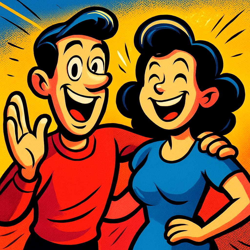 portrait of two people together