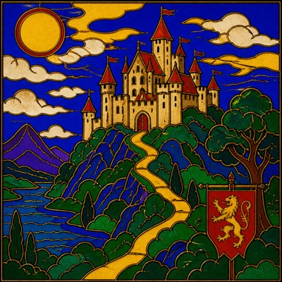 majestic castle on a hilltop