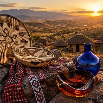 wide landscape with natural scenery — Eswatini Art Style