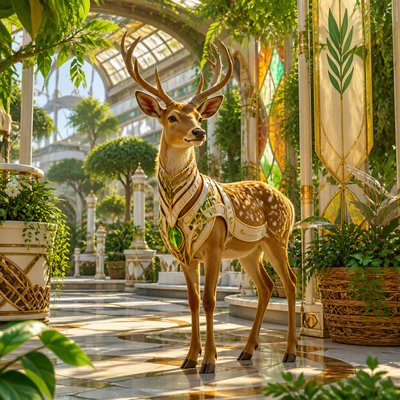 animal standing in natural pose — Solarpunk Aesthetic