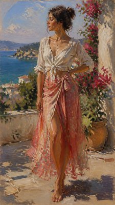 full-length portrait of an elegant figure