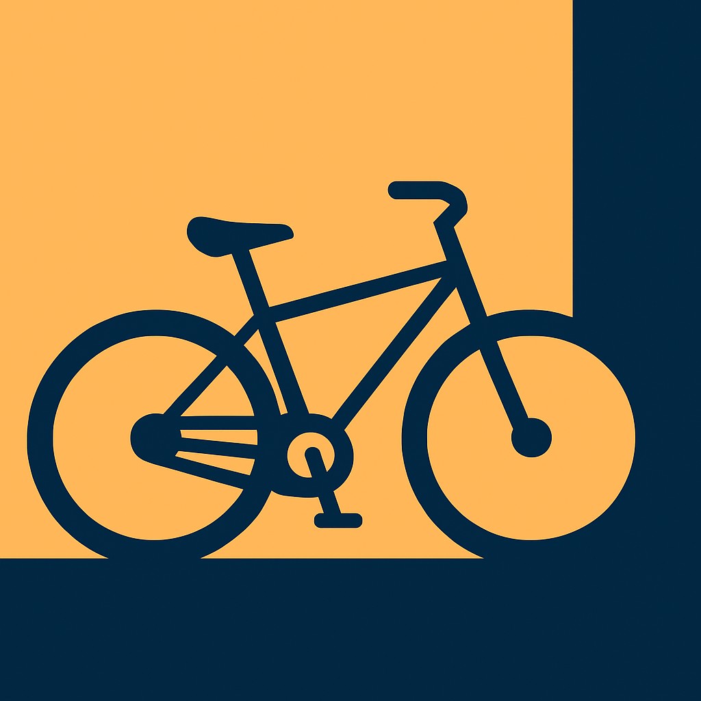 bicyle resting against a wall