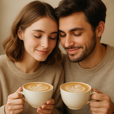 portrait of two people together