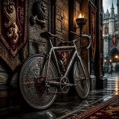 bicyle resting against a wall — Knightcore Aesthetic