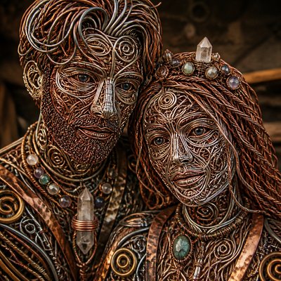 portrait of two people together