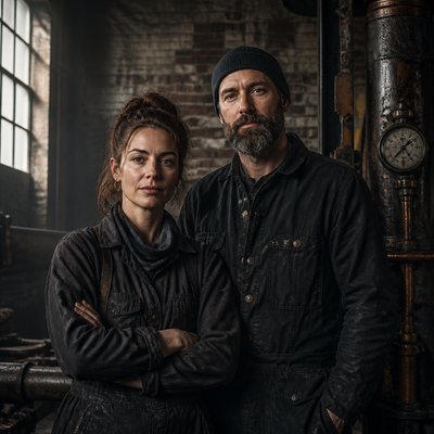 portrait of two people together — Industrial Interior Design