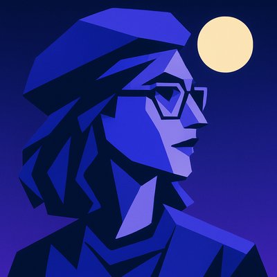 a digital painting of a person with glasses