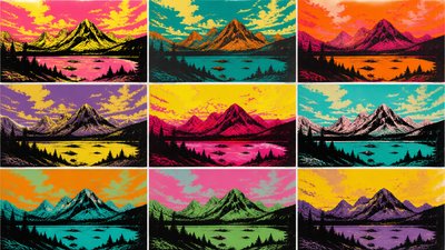 sweeping panoramic landscape with a dramatic sky