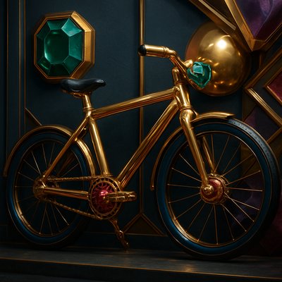 bicyle resting against a wall