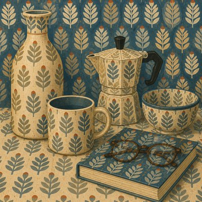 still life with everyday objects — Motif Art Style