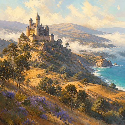 majestic castle on a hilltop
