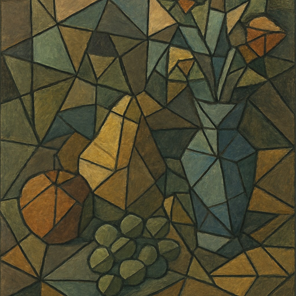still life arrangement of fruits and flowers