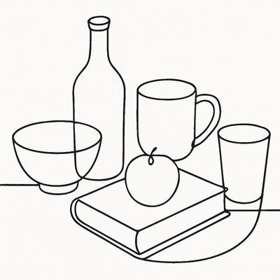 still life with everyday objects
