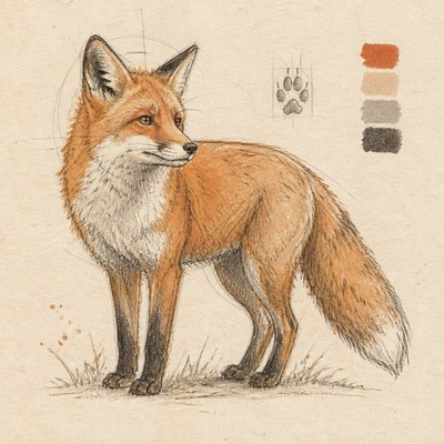 animal standing in natural pose