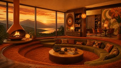 sweeping panoramic landscape with a dramatic sky
