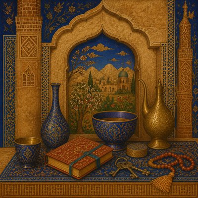 still life with everyday objects — Afghan Art Style