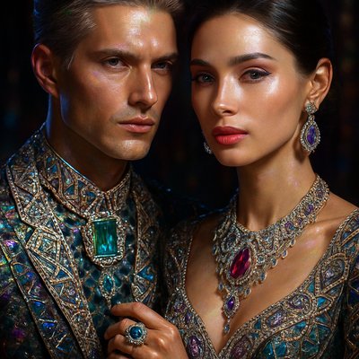 portrait of two people together