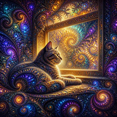 a cat lounging in a sunlit window